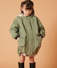 KJUAW05079 a.v.v KIDS(アー・ヴェ・ヴェ) [140-150]裏ボアモッズコート ブラック