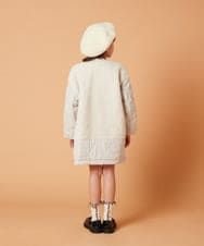 KJUAW06079 a.v.v KIDS(アー・ヴェ・ヴェ) [140-150]ボア切り替えキルティングコート アイボリー