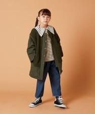 KJUAW06079 a.v.v KIDS(アー・ヴェ・ヴェ) [140-150]ボア切り替えキルティングコート アイボリー