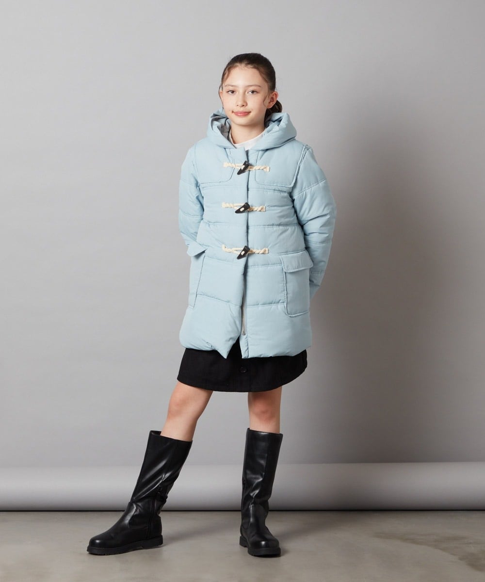 KJUAX03084 a.v.v KIDS(アー・ヴェ・ヴェ) [160]中綿ダッフルコート ライトブルー