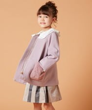 KJUAX04084 a.v.v KIDS(アー・ヴェ・ヴェ) [160]【2WAY】ファーポケットAラインコート ライトブルー