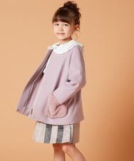 KJUAX04084 a.v.v KIDS(アー・ヴェ・ヴェ) [160]【2WAY】ファーポケットAラインコート ライトブルー