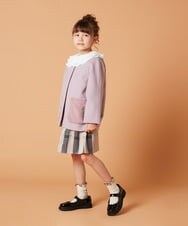 KJUAX04084 a.v.v KIDS(アー・ヴェ・ヴェ) [160]【2WAY】ファーポケットAラインコート ライトブルー