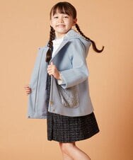 KJUAX04084 a.v.v KIDS(アー・ヴェ・ヴェ) [160]【2WAY】ファーポケットAラインコート ライトブルー