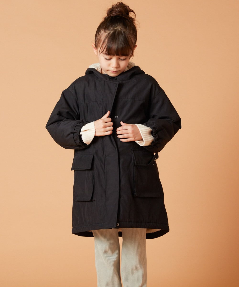 KJUAX05084 a.v.v KIDS(アー・ヴェ・ヴェ) [160]裏ボアモッズコート カーキ