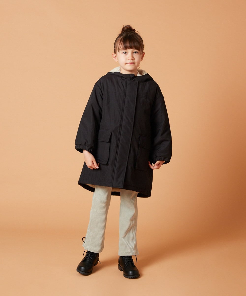 KJUAX05084 a.v.v KIDS(アー・ヴェ・ヴェ) [160]裏ボアモッズコート カーキ