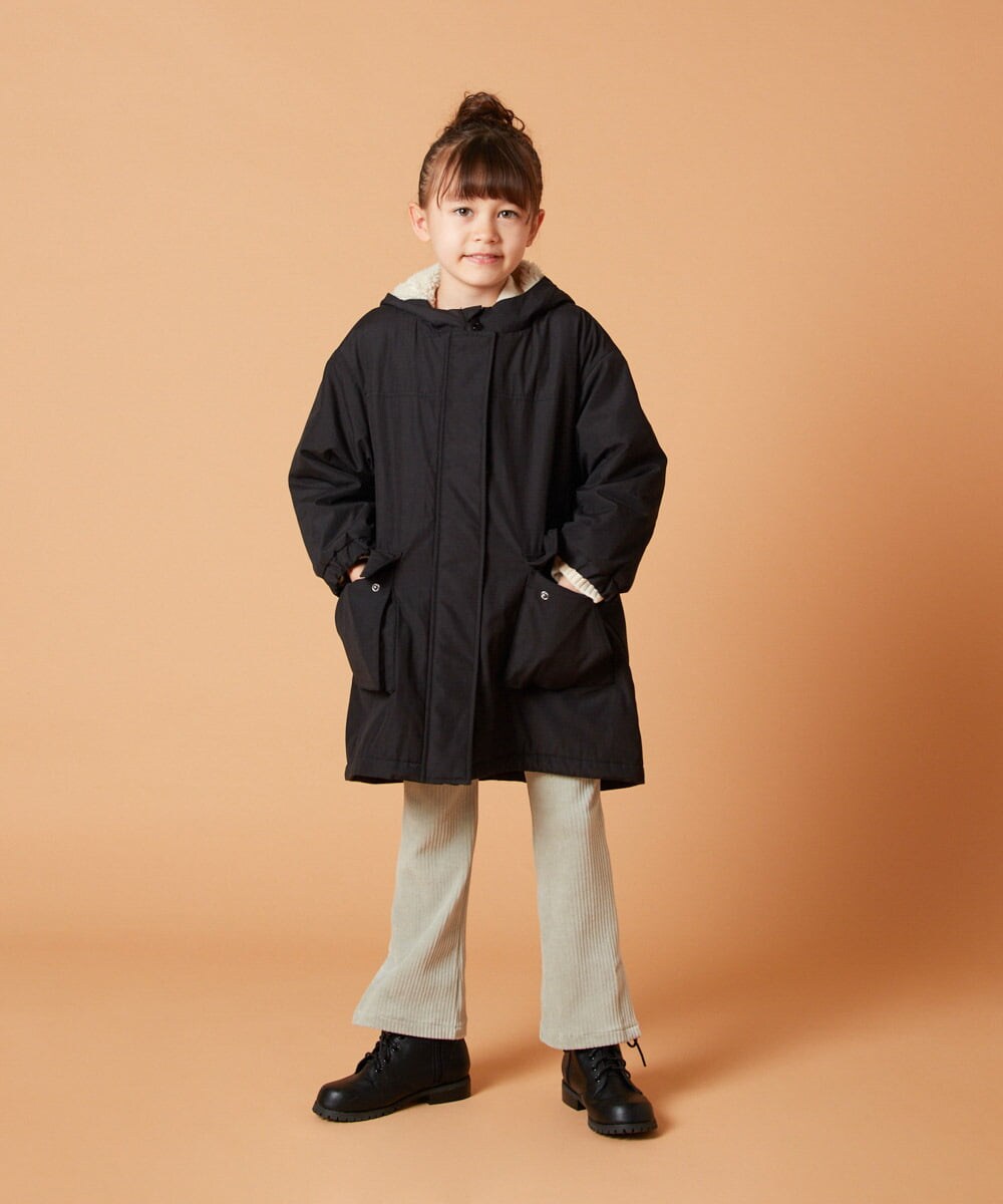 KJUAX05084 a.v.v KIDS(アー・ヴェ・ヴェ) [160]裏ボアモッズコート カーキ