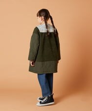 KJUAX06084 a.v.v KIDS(アー・ヴェ・ヴェ) [160]ボア切り替えキルティングコート カーキ