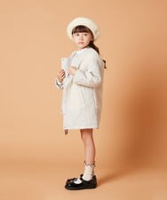 KJUAX06084 a.v.v KIDS(アー・ヴェ・ヴェ) [160]ボア切り替えキルティングコート カーキ