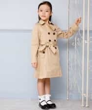 KJUDJ01069 a.v.v KIDS(アー・ヴェ・ヴェ) [100-130]【セレモニースタイル】ウエストリボントレンチコート[WEB限定サイズ] ベージュ