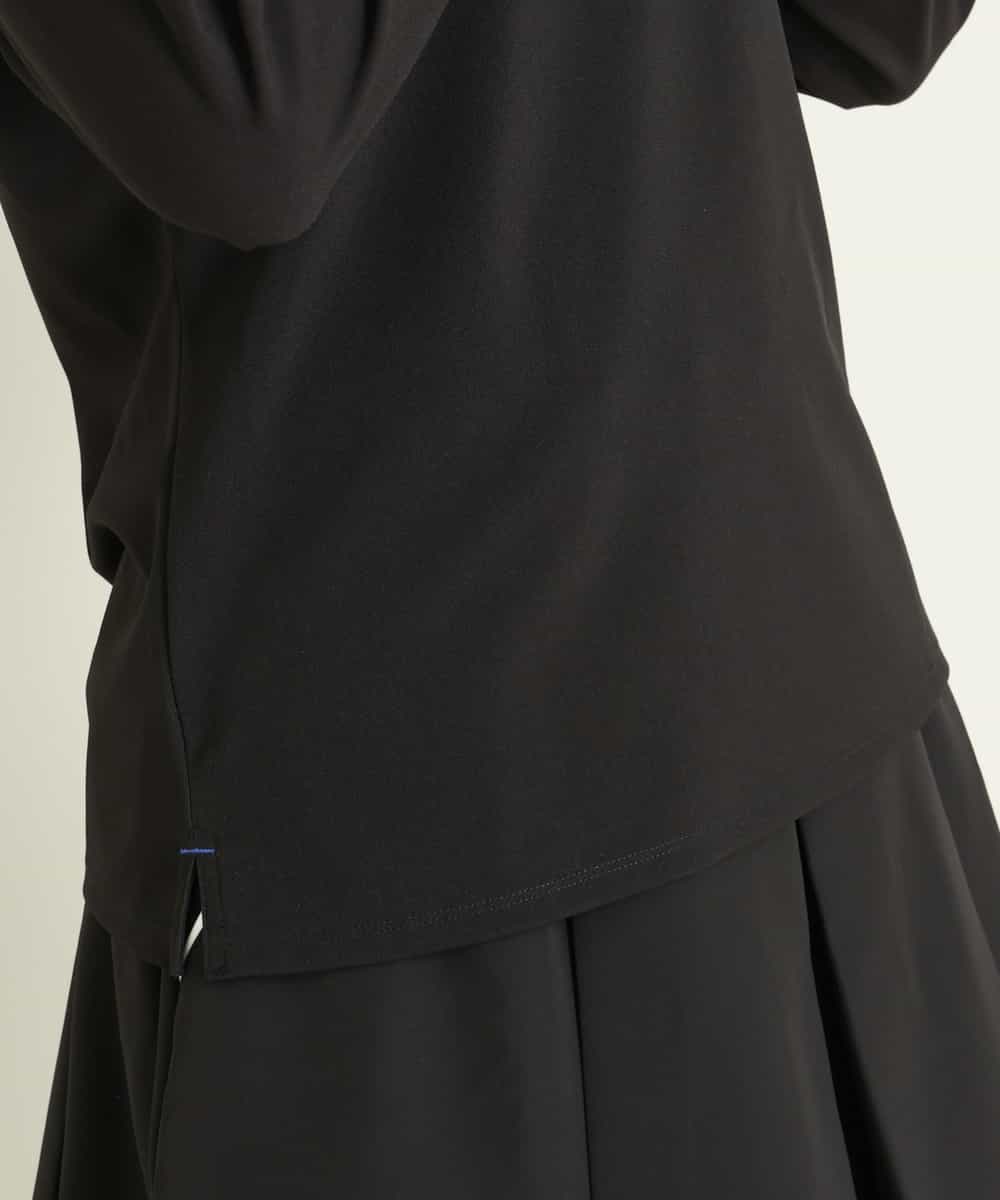 KKKTS02089 a.v.v(アー・ヴェ・ヴェ) レディースゴルフウエア　配色カラーポロシャツ ブラック