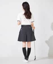 KKLTD11119 a.v.v(アー・ヴェ・ヴェ) レディースゴルフウエア/カーゴキュロットパンツ(ベルト2点SET) グレージュ
