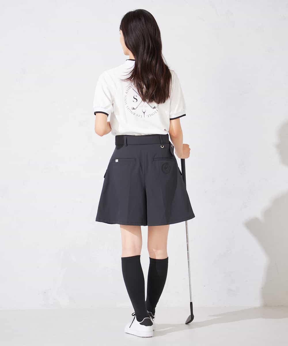 KKLTD11119 a.v.v(アー・ヴェ・ヴェ) レディースゴルフウエア/カーゴキュロットパンツ(ベルト2点SET) グレージュ