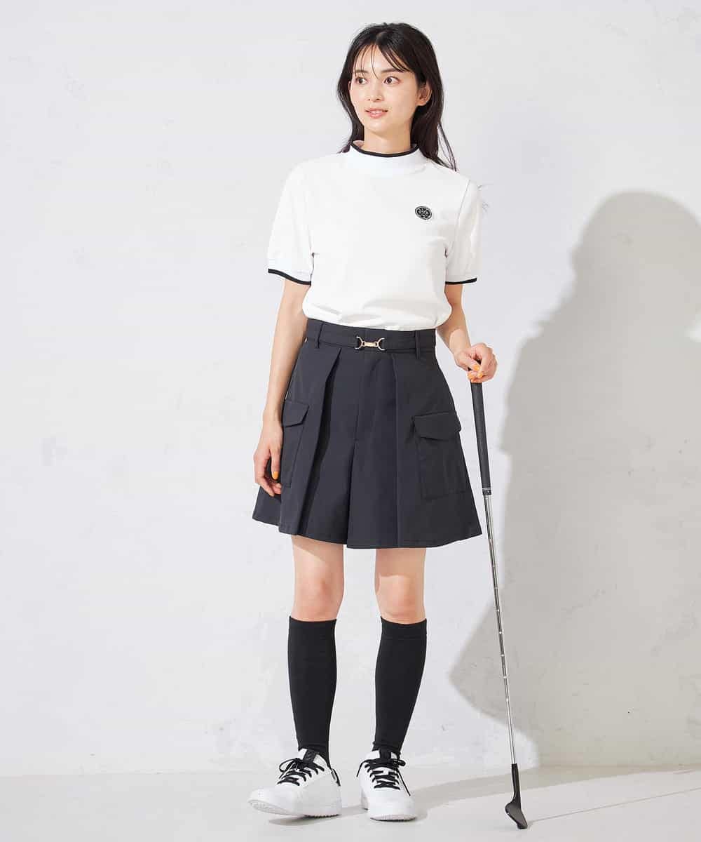 KKLTD11119 a.v.v(アー・ヴェ・ヴェ) レディースゴルフウエア/カーゴキュロットパンツ(ベルト2点SET) グレージュ