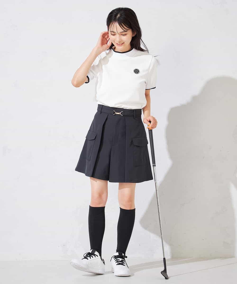 KKLTD11119 a.v.v(アー・ヴェ・ヴェ) レディースゴルフウエア/カーゴキュロットパンツ(ベルト2点SET) グレージュ