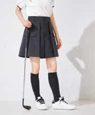 KKLTD11119 a.v.v(アー・ヴェ・ヴェ) レディースゴルフウエア/カーゴキュロットパンツ(ベルト2点SET) グレージュ