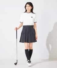 KKLTD11119 a.v.v(アー・ヴェ・ヴェ) レディースゴルフウエア/カーゴキュロットパンツ(ベルト2点SET) グレージュ