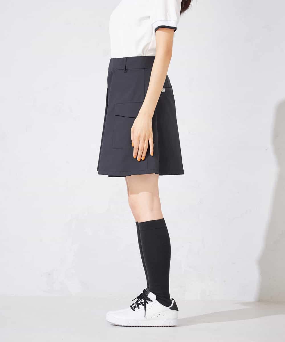 KKLTD11119 a.v.v(アー・ヴェ・ヴェ) レディースゴルフウエア/カーゴキュロットパンツ(ベルト2点SET) グレージュ