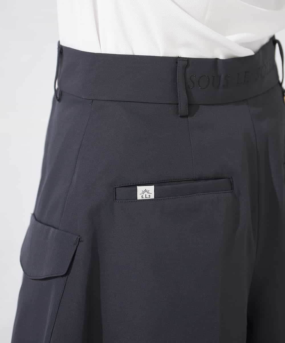 KKLTD11119 a.v.v(アー・ヴェ・ヴェ) レディースゴルフウエア/カーゴキュロットパンツ(ベルト2点SET) グレージュ