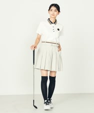 KKLTD12119 a.v.v(アー・ヴェ・ヴェ) レディースゴルフウエア/プリーツキュロット グレージュ
