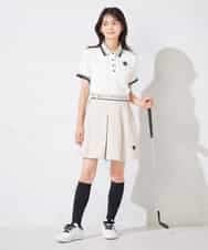 KKLTD13119 a.v.v(アー・ヴェ・ヴェ) レディースゴルフウエア/ハイウエストボックスプリーツキュロット グレージュ