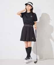 KKLTD13119 a.v.v(アー・ヴェ・ヴェ) レディースゴルフウエア/ハイウエストボックスプリーツキュロット グレージュ