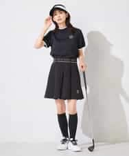 KKLTD13119 a.v.v(アー・ヴェ・ヴェ) レディースゴルフウエア/ハイウエストボックスプリーツキュロット グレージュ