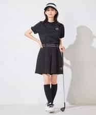 KKLTD13119 a.v.v(アー・ヴェ・ヴェ) レディースゴルフウエア/ハイウエストボックスプリーツキュロット グレージュ