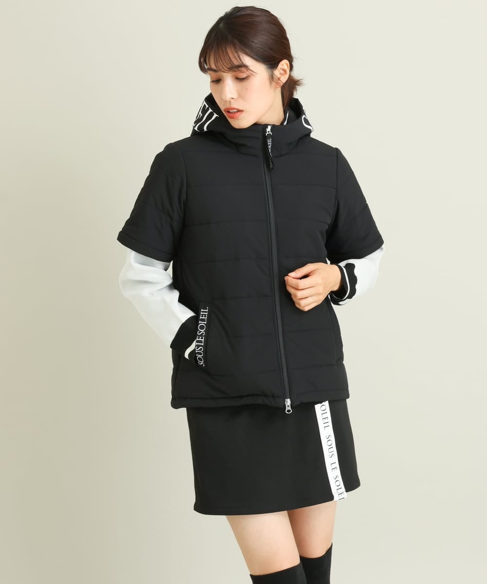 2 way High neck strap blouson