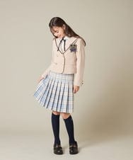 KQBBD01044 a.v.v KIDS(アー・ヴェ・ヴェ) [150-160]【卒服】リボンタイ付きピンタックブラウス ホワイト