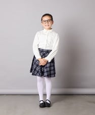 KQBCD01034 a.v.v KIDS(アー・ヴェ・ヴェ) [110-130]リボン付きカットソーブラウス ホワイト