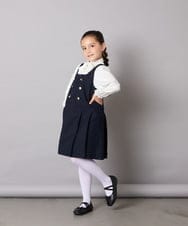 KQBCD01034 a.v.v KIDS(アー・ヴェ・ヴェ) [110-130]リボン付きカットソーブラウス ホワイト