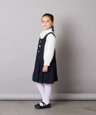 KQBCD01034 a.v.v KIDS(アー・ヴェ・ヴェ) [110-130]リボン付きカットソーブラウス ホワイト