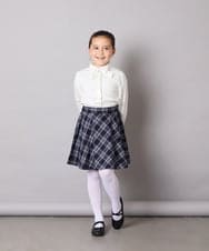 KQBCD01034 a.v.v KIDS(アー・ヴェ・ヴェ) [110-130]リボン付きカットソーブラウス ホワイト