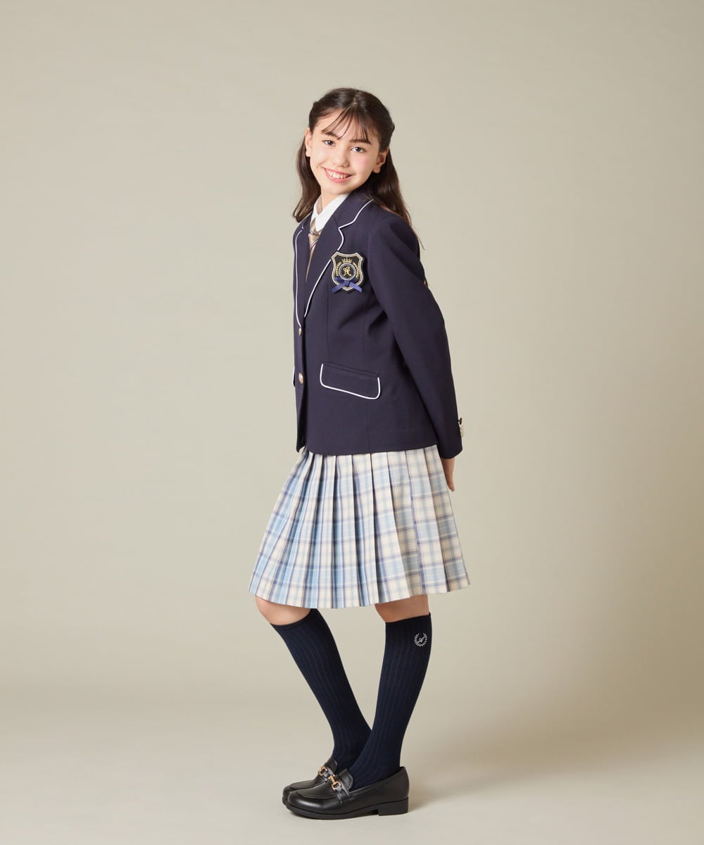 KQCBD01044 a.v.v KIDS(アー・ヴェ・ヴェ) [150-160]【卒服】配色ケーブルカーディガン ホワイト