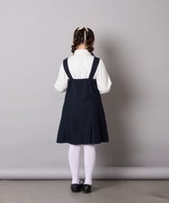 KQEAD04059 a.v.v KIDS(アー・ヴェ・ヴェ) [100-160]メタルボタンタックプリーツジャンスカ ネイビー