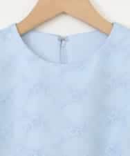 KQECA02129 a.v.v KIDS(アー・ヴェ・ヴェ) [100-130]【セレモニー】オーガンジーフラワー刺繍ワンピース ライトブルー