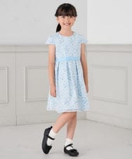 KQECD02129 a.v.v KIDS(アー・ヴェ・ヴェ) [110-130]【セレモニー/オケージョン/結婚式】フラワー刺繍セレモニーワンピース ライトブルー