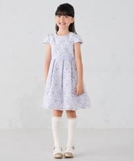 KQECD02129 a.v.v KIDS(アー・ヴェ・ヴェ) [110-130]【セレモニー/オケージョン/結婚式】フラワー刺繍セレモニーワンピース ラベンダー