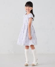KQECD02129 a.v.v KIDS(アー・ヴェ・ヴェ) [110-130]【セレモニー/オケージョン/結婚式】フラワー刺繍セレモニーワンピース ラベンダー
