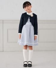 KQECD03119 a.v.v KIDS(アー・ヴェ・ヴェ) [110-130]【セレモニー/オケージョン/結婚式】フラワージャガードジャンスカ ライトブルー