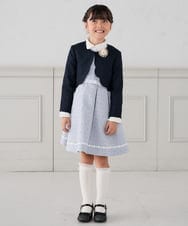 KQECD03119 a.v.v KIDS(アー・ヴェ・ヴェ) [110-130]【セレモニー/オケージョン/結婚式】フラワージャガードジャンスカ ライトブルー
