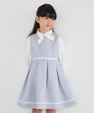 KQECD03119 a.v.v KIDS(アー・ヴェ・ヴェ) [110-130]【セレモニー/オケージョン/結婚式】フラワージャガードジャンスカ ライトブルー
