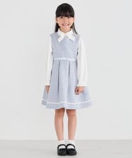 KQECD03119 a.v.v KIDS(アー・ヴェ・ヴェ) [110-130]【セレモニー/オケージョン/結婚式】フラワージャガードジャンスカ ライトブルー