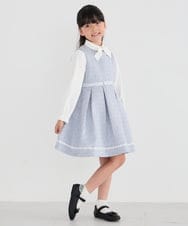 KQECD03119 a.v.v KIDS(アー・ヴェ・ヴェ) [110-130]【セレモニー/オケージョン/結婚式】フラワージャガードジャンスカ ライトブルー