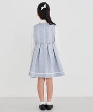 KQECD03119 a.v.v KIDS(アー・ヴェ・ヴェ) [110-130]【セレモニー/オケージョン/結婚式】フラワージャガードジャンスカ ライトブルー