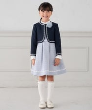 KQECD03119 a.v.v KIDS(アー・ヴェ・ヴェ) [110-130]【セレモニー/オケージョン/結婚式】フラワージャガードジャンスカ ライトブルー