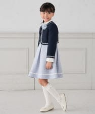KQECD03119 a.v.v KIDS(アー・ヴェ・ヴェ) [110-130]【セレモニー/オケージョン/結婚式】フラワージャガードジャンスカ ライトブルー