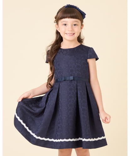 KQECG01099 a.v.v KIDS [120-130]セレモニーフラワージャカードワンピ