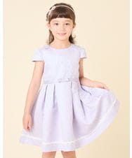 KQECG01099 a.v.v KIDS(アー・ヴェ・ヴェ) [120-130]セレモニーフラワージャカードワンピ ラベンダー